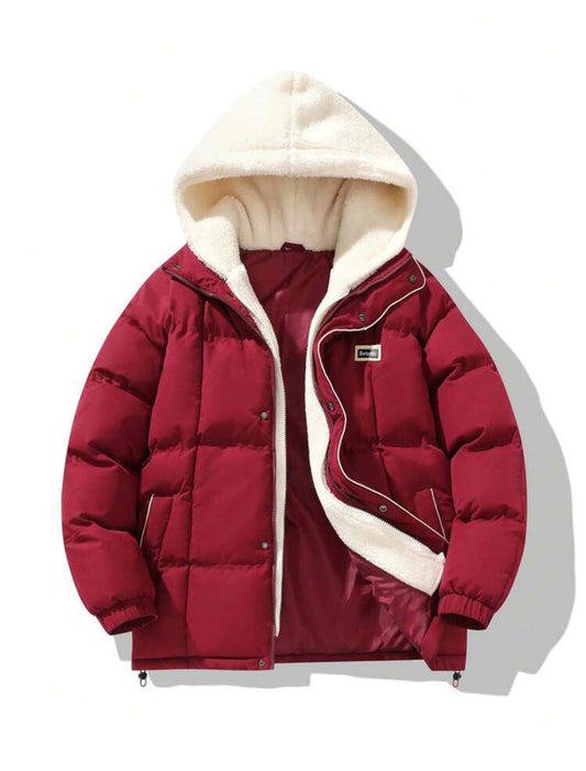 Hooded Sherpa Puffer Jacket