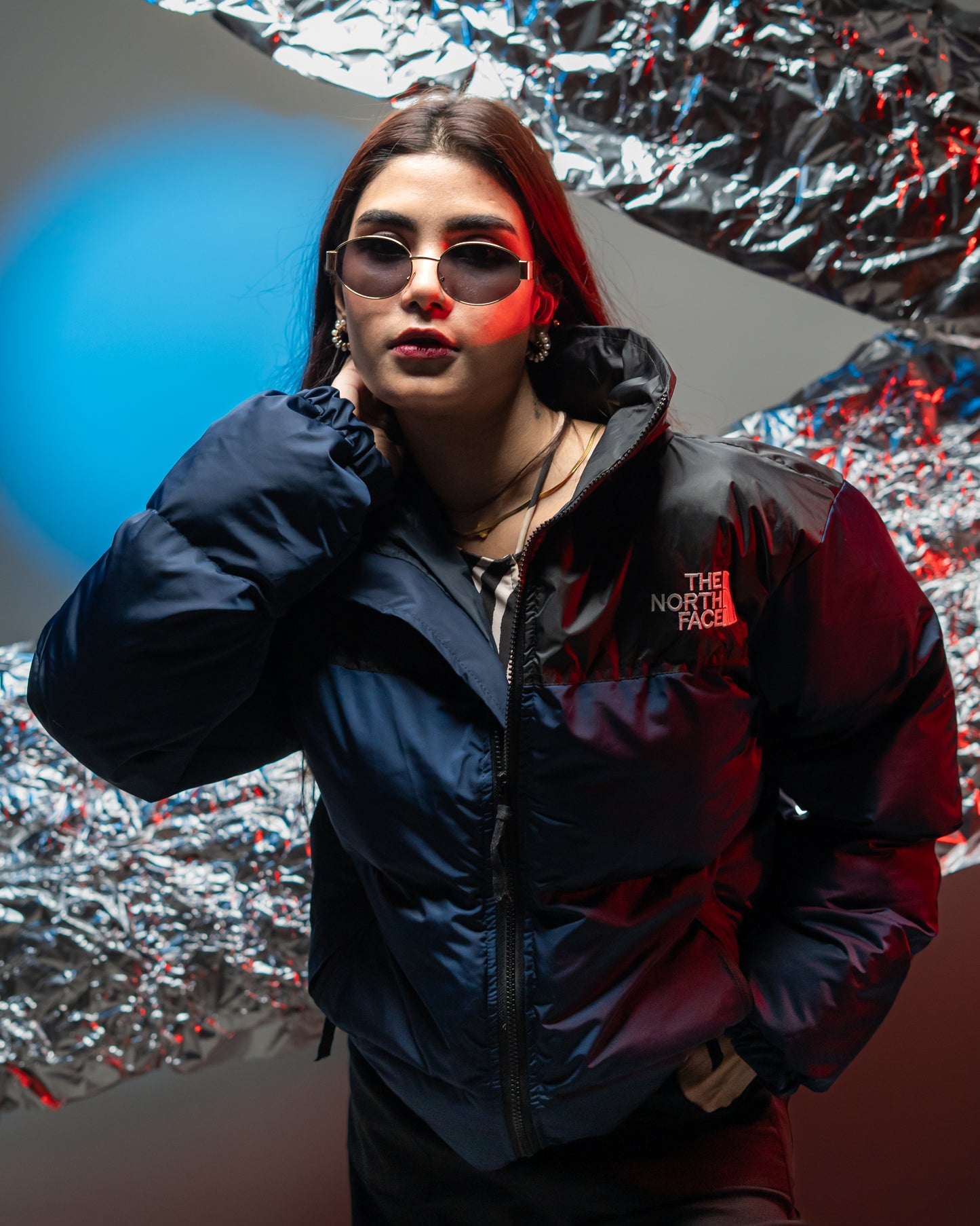 TNF Navy Puffer Jacket