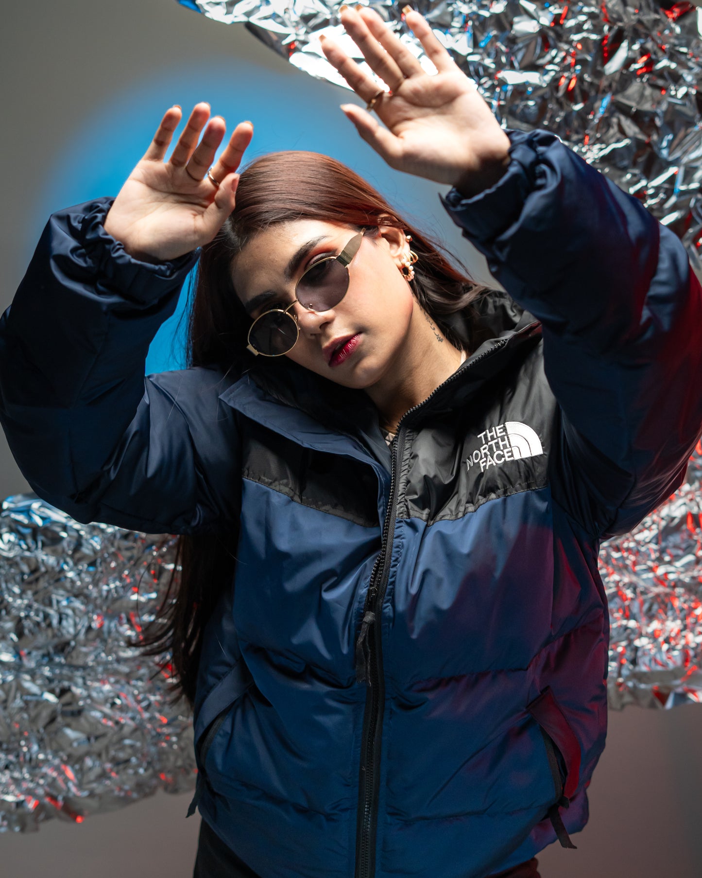 TNF Navy Puffer Jacket