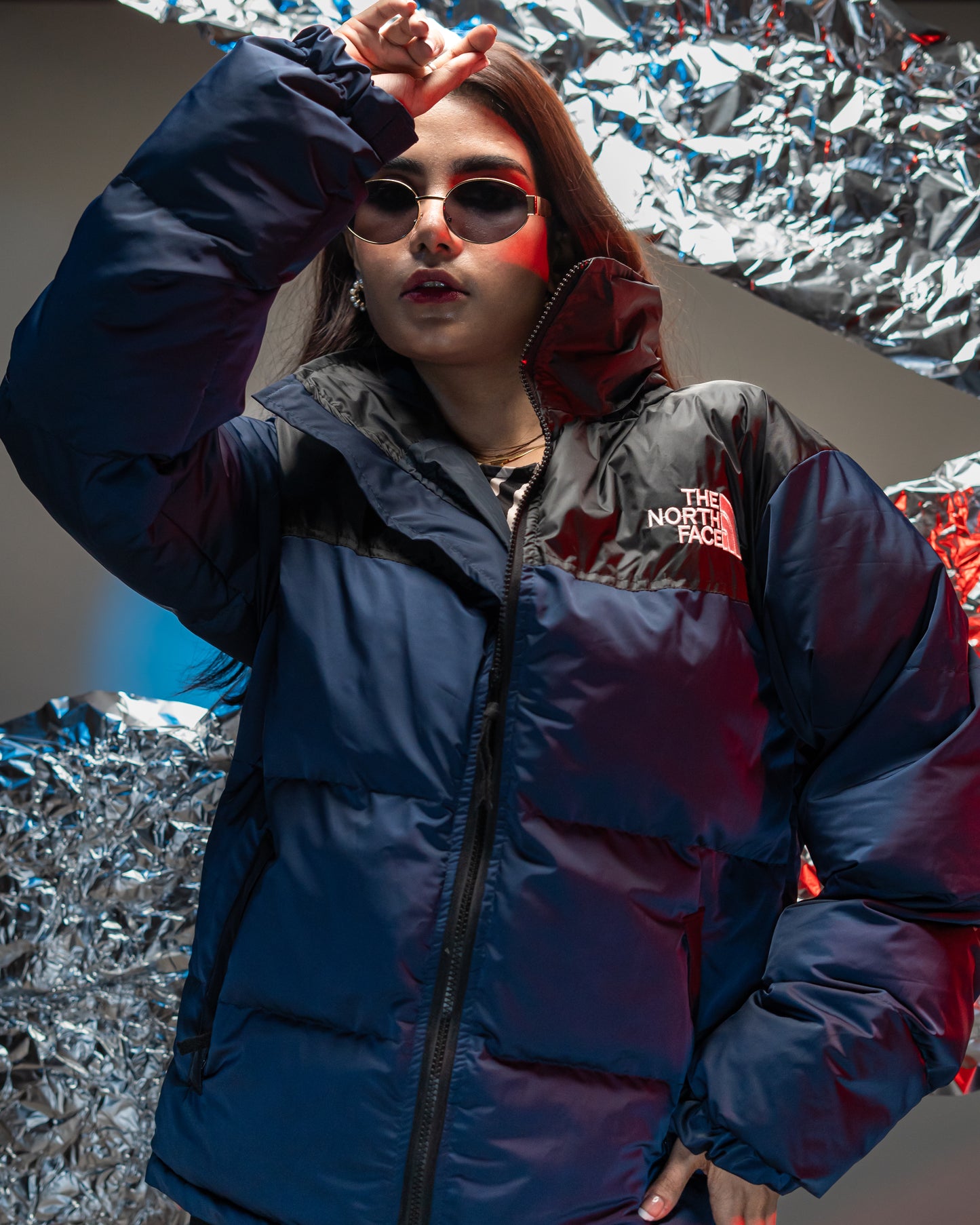 TNF Navy Puffer Jacket