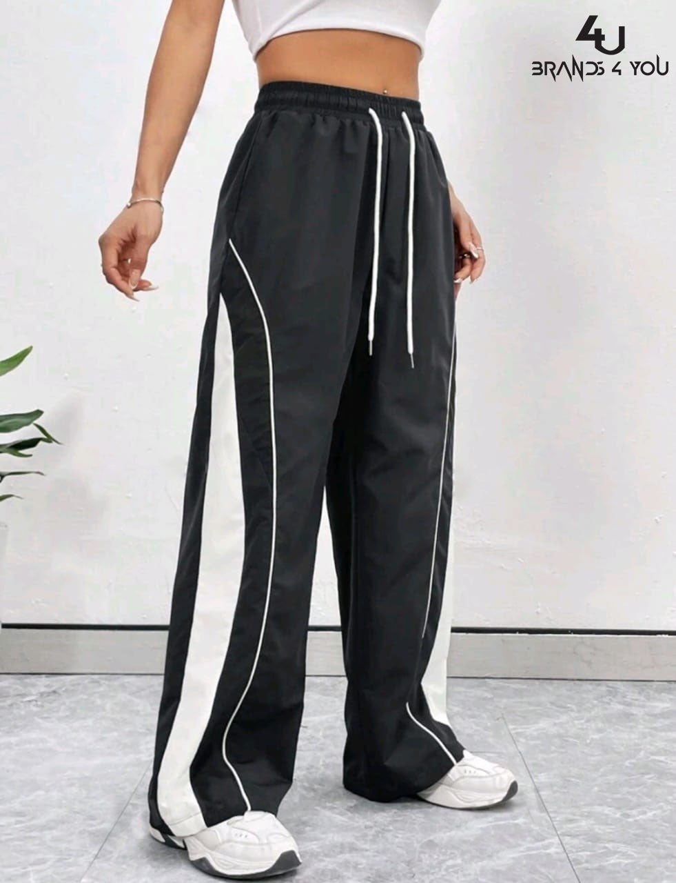 Stripes panel trouser