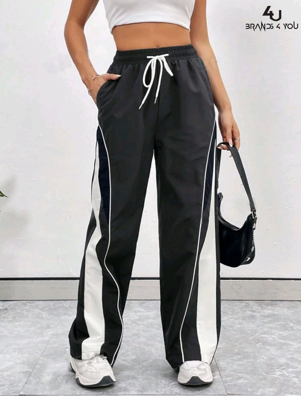 Stripes panel trouser