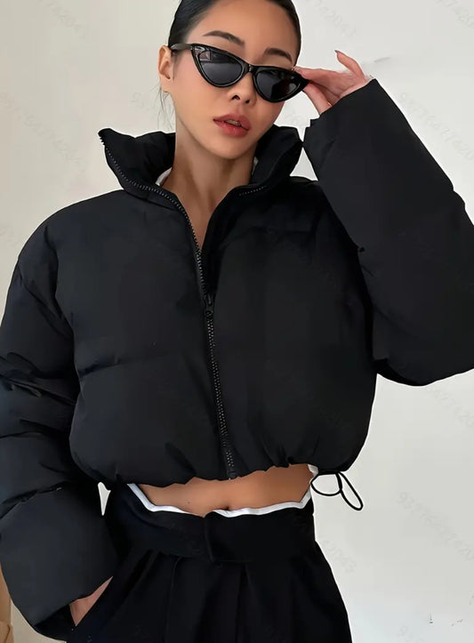 Chic Cropped Puffer Jacket