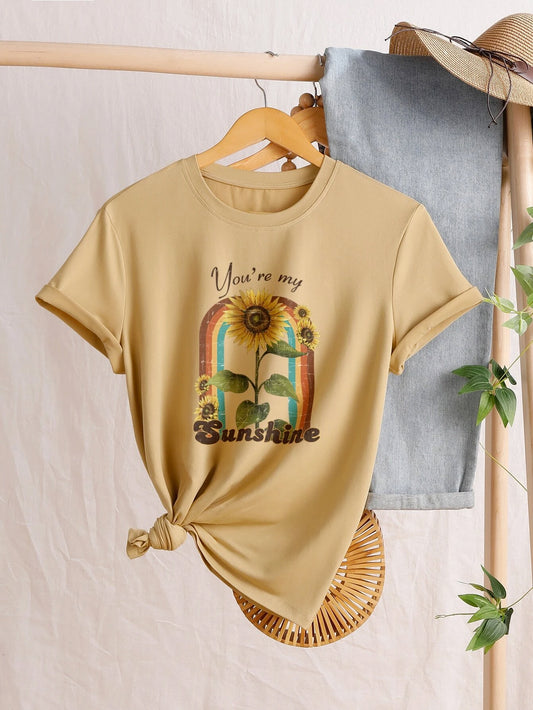 Sunflower Print Tee