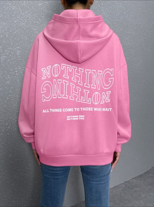 Printed Letter Hoodie