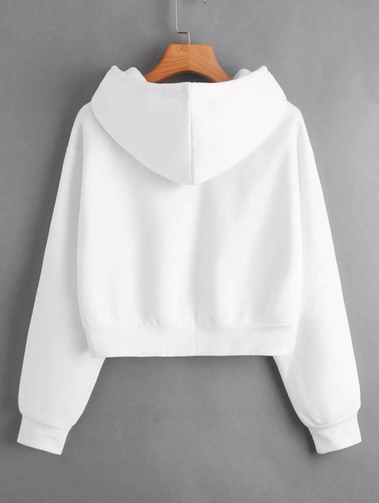 Cropped plain hoodie sale